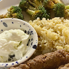 Kofta plate, fresh off the grill